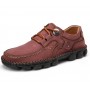 Casual Shoes - Handmade Leather Stitching Men's Large Size Shoes