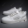 Casual Shoes - Korean Youth Casual Walking Shoes Men's Handmade Flat White Shoes