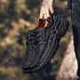 Casual Shoes - Men's British Solid Color Casual Shoes Low-top Outdoor Hiking Shoes