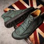 Casual Shoes - Men's Casual Leather Shoes Fashion Men's Handmade Lace-up Shoes