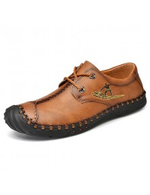 Men's Handmade Casual Shoes Large Size Durable Driving Footwear