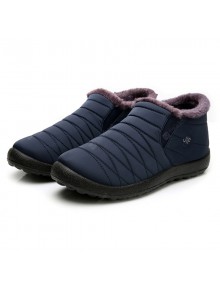 Men's Winter Warm Snow Boots Plus Velvet Thick High-top Outdoor Padded Shoes Water-resistant Non-slip