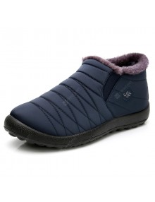 Men's Winter Warm Snow Boots Plus Velvet Thick High-top Outdoor Padded Shoes Water-resistant Non-slip