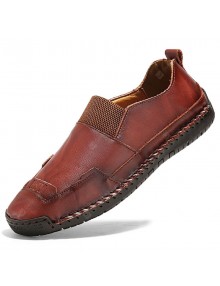 Large Size Sewing Sole Handmade Men Casual Shoes