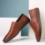 Men Shoes Casual Korean Style Sports Soft Leather Shoes Comfortable To Drive