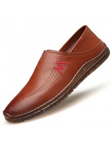 Men Shoes Casual Korean Style Sports Soft Leather Shoes Comfortable To Drive