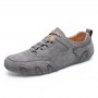 Flats & Loafers - Men's Soft Sole Casual Leather Lazy Shoes Large Size Peas Shoes