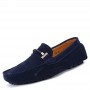 Spring Men's Leather Peas Shoes Handmade Stitching Soft Sole Driving Shoes