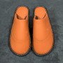 Winter Models Solid Color Leather Shoes, Home Slippers Tendon At The End Of Chinese Youth Aged Middle-aged Slippers