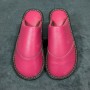 Winter Models Solid Color Leather Shoes, Home Slippers Tendon At The End Of Chinese Youth Aged Middle-aged Slippers