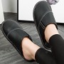 Winter Neutral Cowhide Leather Slippers For Men And Women Young Middle-aged Chinese-style Jacket Elderly Baotou Toe Slippers