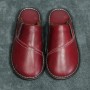 Winter Neutral Cowhide Leather Slippers For Men And Women Young Middle-aged Chinese-style Jacket Elderly Baotou Toe Slippers