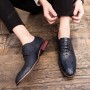 Dress Shoes - Gradient Color Men's Large Size Crocodile Print Business Dress Shoes