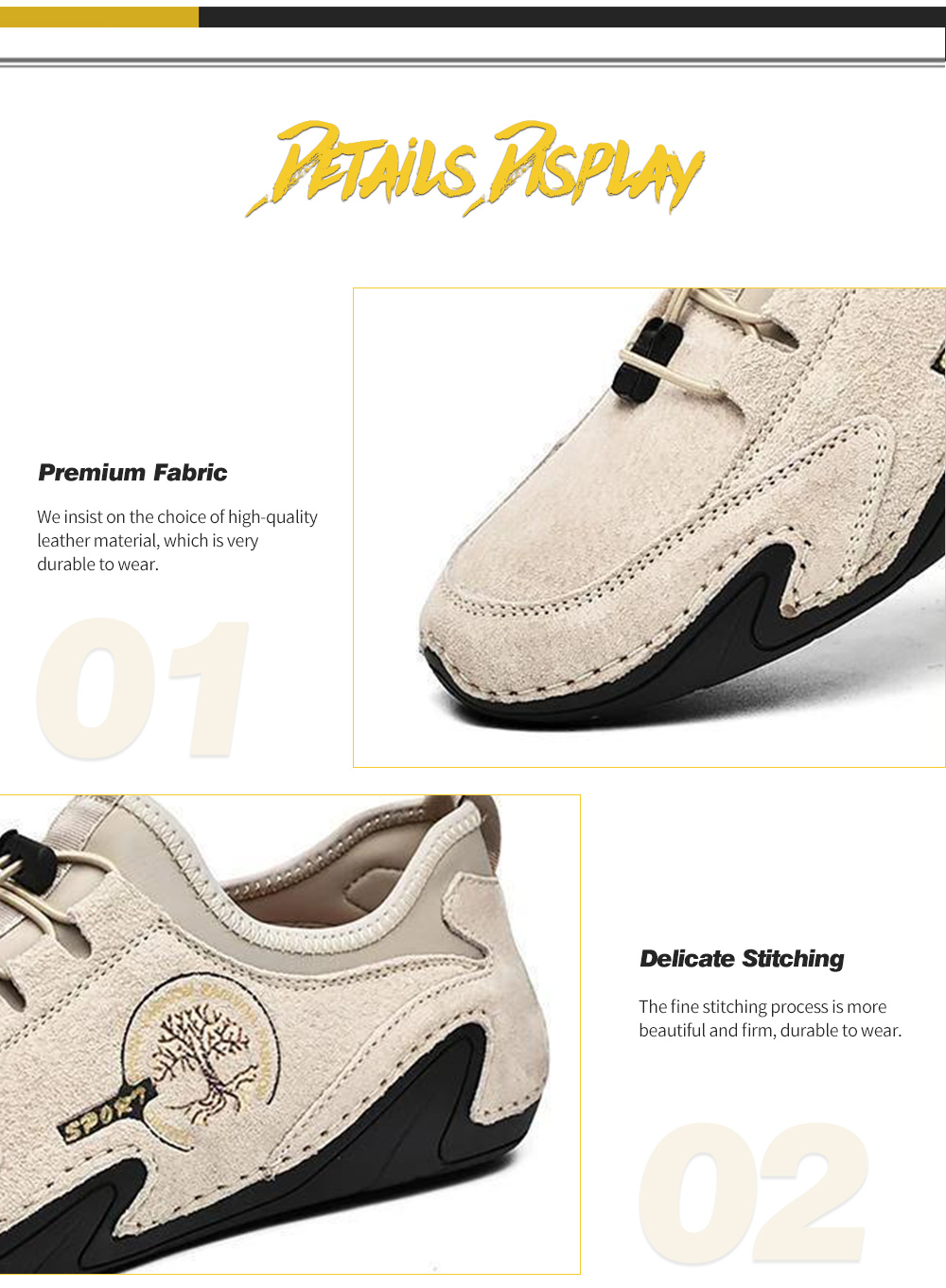 Men Octopus Large Size Soft Sole Casual Footwear Business Breathable Retro Male Shoes - Beige EU 48 Men Octopus Large Size Soft Sole Casual Footwear Business Breathable Retro Male Shoes - Beige EU 48